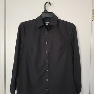 Women’s Black Button-Up Dress Shirt
